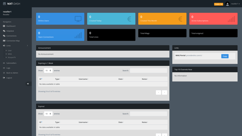 iptv reseller panel